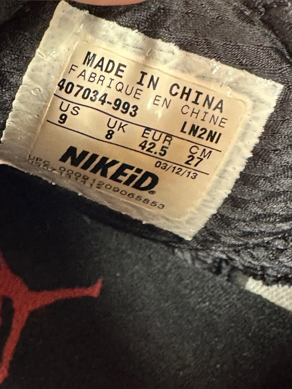 Nike Air Jordan 1 Alpha Mid iD Chicago Custom Size 9 Mens Red White Black